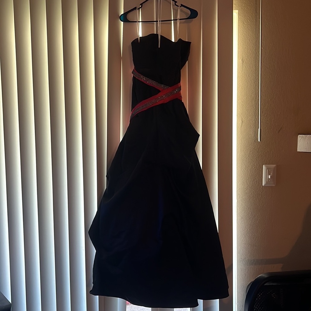 Andrew Adela Formal dress gown with Tuli / broom skirt